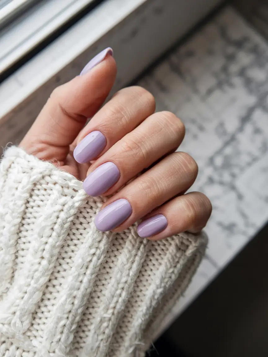 gel nails 2026 Soft Lilac Shortie