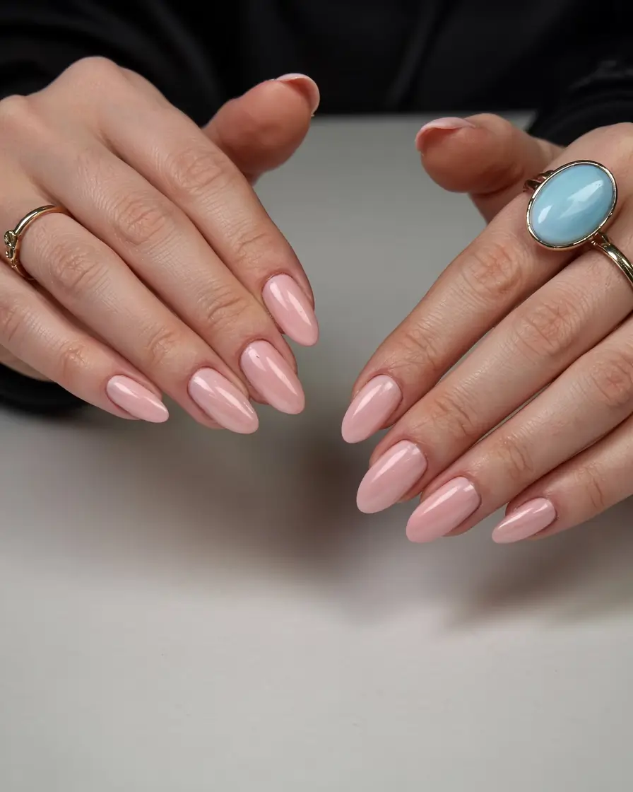 gel nails 2026 Glossy Petal Perfection