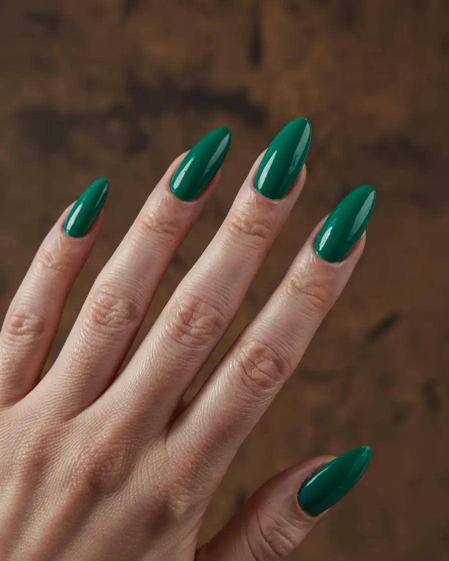 green nails 2026 Pure Emerald Intensity