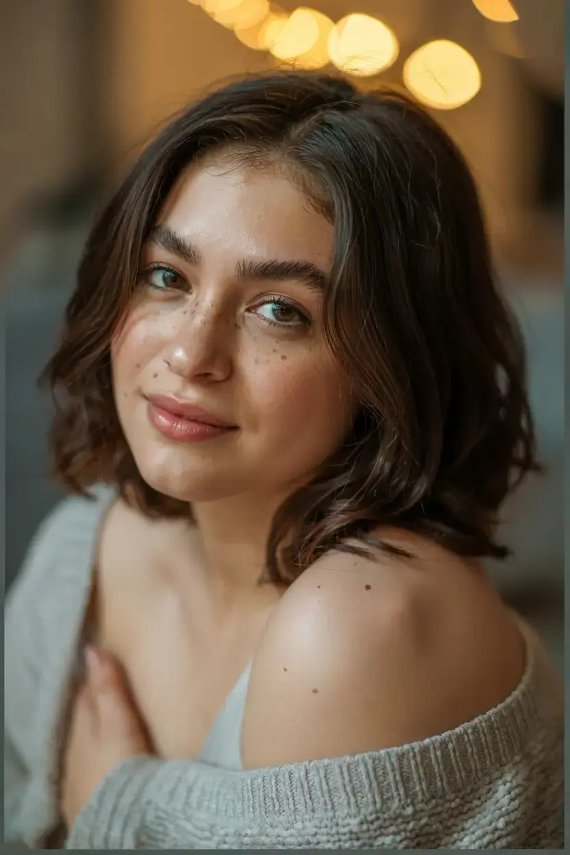 Haircuts for Chubby Faces ideas 2026+Effortless Soft Lob with Barely-There Texture