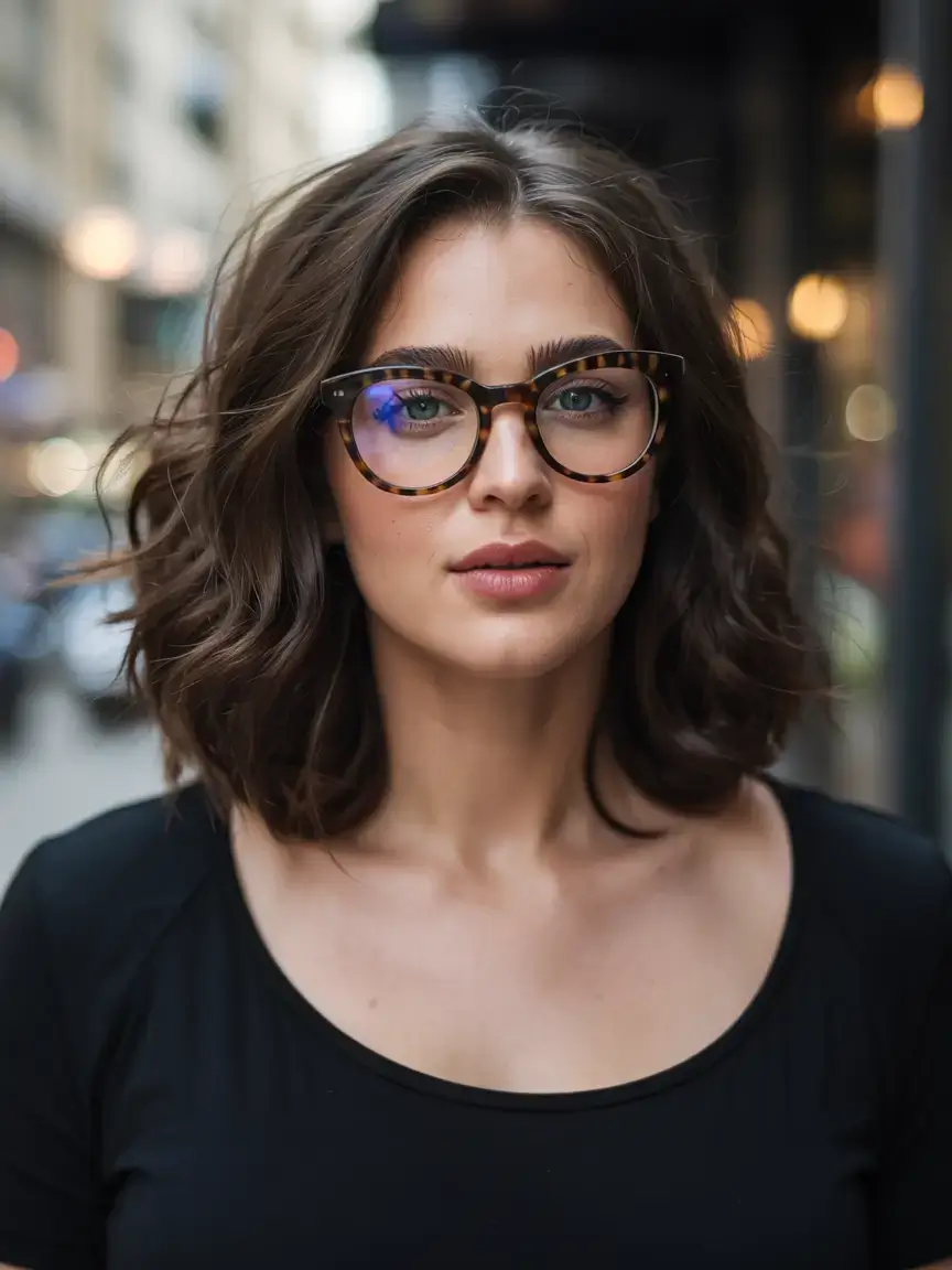 Haircuts for Plus Size Women ideas 2026+Urban Bob with Centered Wave Layers