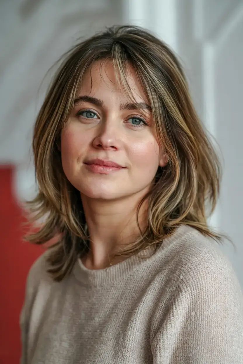 Haircuts for Women Over 40 ideas for 2026 Chic Collarbone Layers with Wispy Bangs