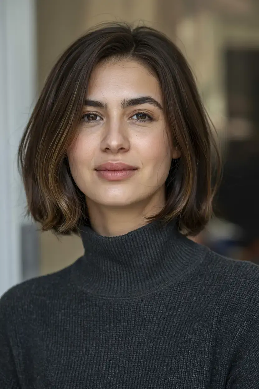 Haircuts for Women Over 40 ideas for 2026 Classic Rounded Bob with Barely-There Layers