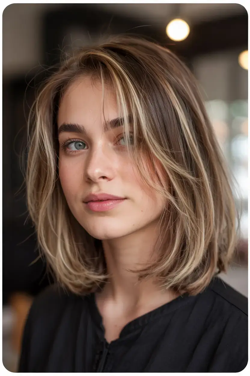 Haircuts for Women Over 40 ideas for 2026 Choppy Blonde Lob with a 90s Twist