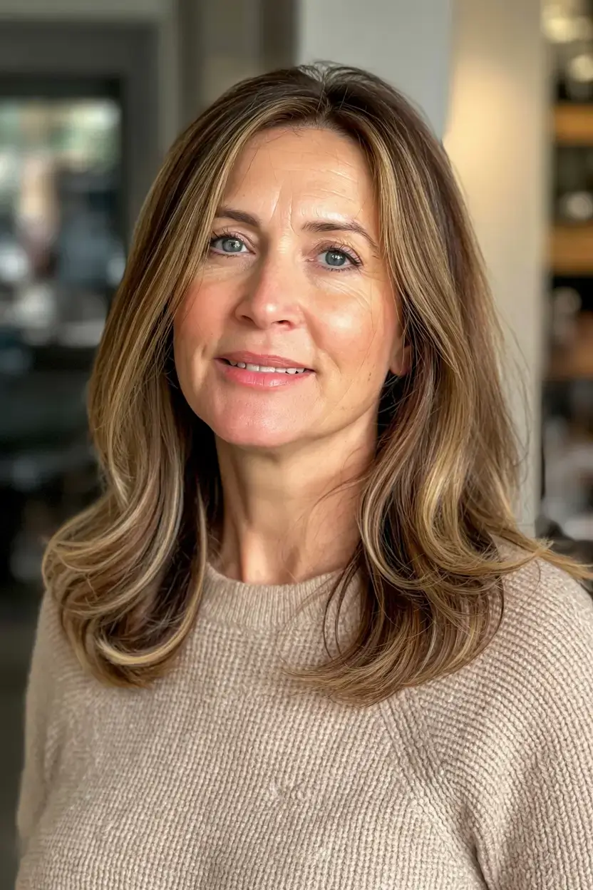 Haircuts for Women Over 40 ideas for 2026 Blended Blonde Layers with a Polished Finish