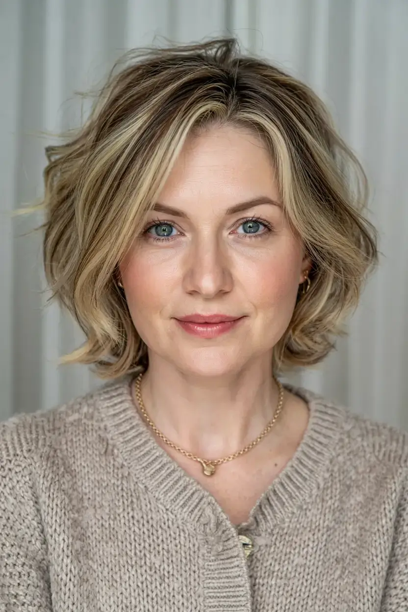 Haircuts for Women Over 50 ideas for 2026 Elegant Soft Waves with Balayage Highlights