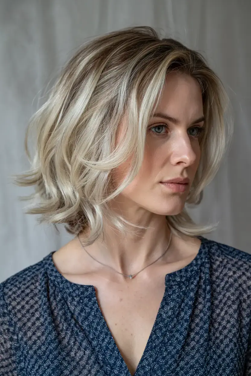 Haircuts for Women Over 60 ideas for 2026 Dimensional Honey Blonde Bob with S-Curve Waves