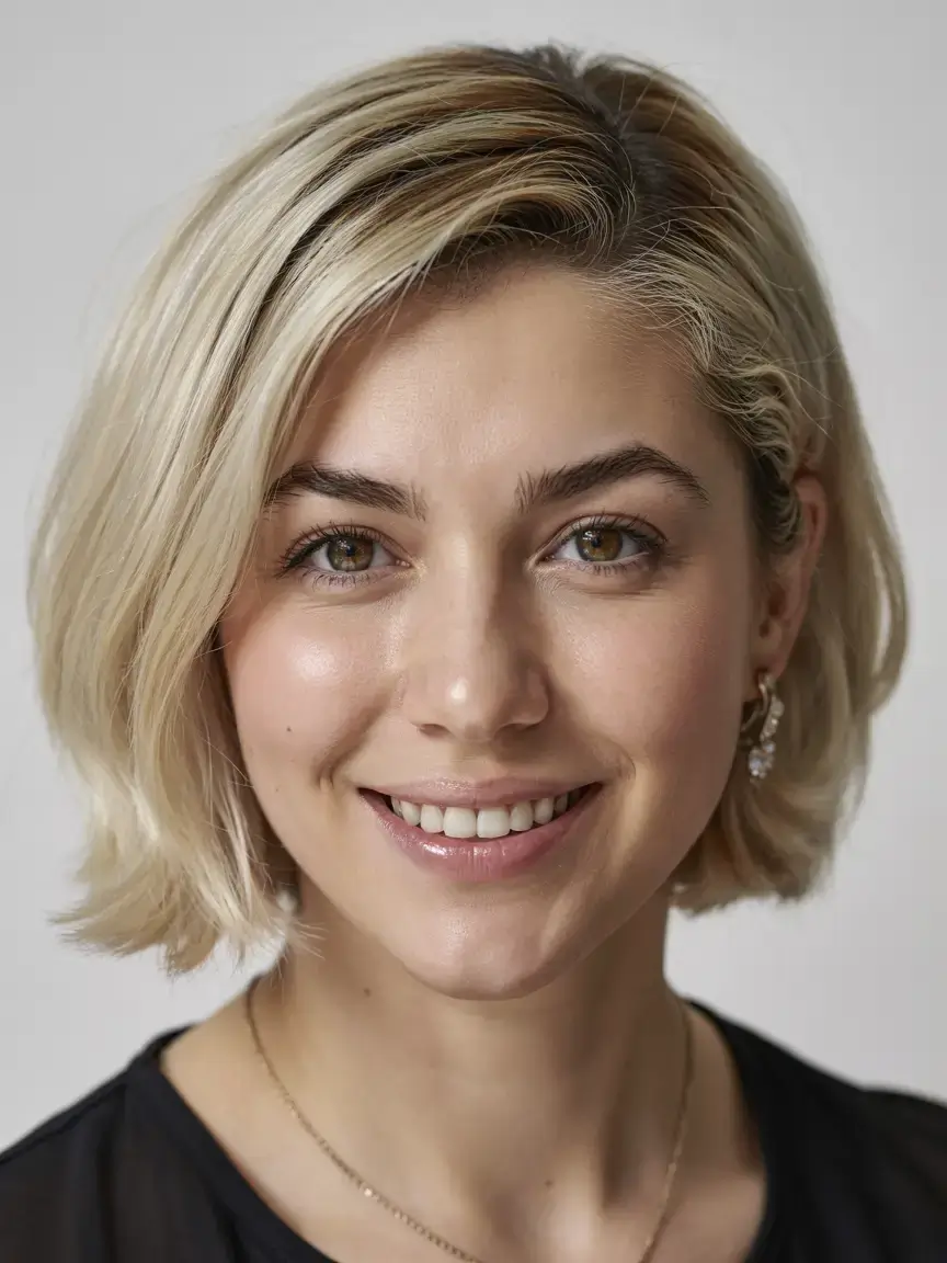 Haircuts for Women Over 60 ideas for 2026 Champagne Cream Bob with Lifted Crown