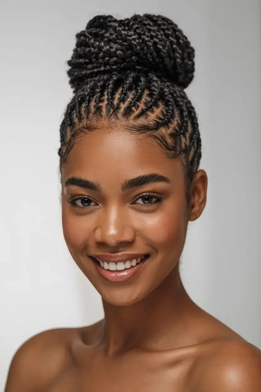 hairstyle black women ideas 2026+Classic High Braided Bun
