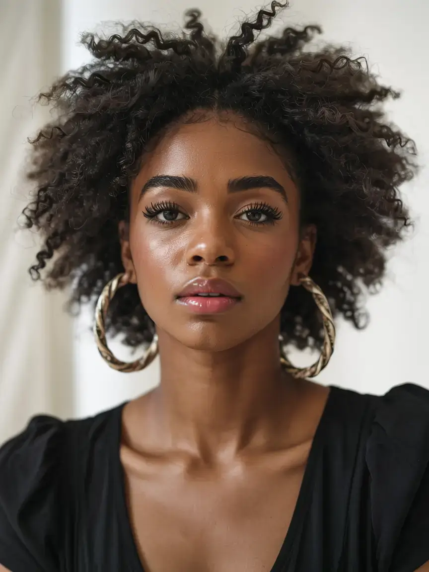 hairstyle black women ideas 2026+Textured Natural Afro With Movement