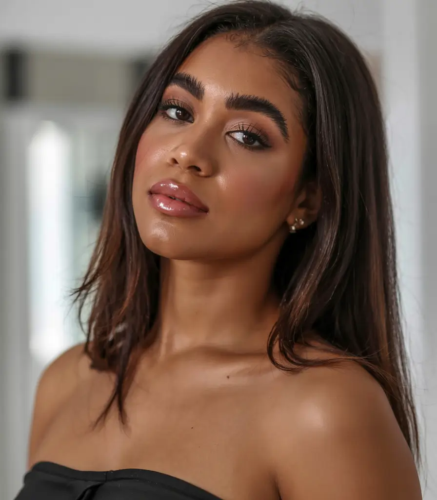 hairstyle for black women 2026 Glass-Straight Hair With Natural Volume