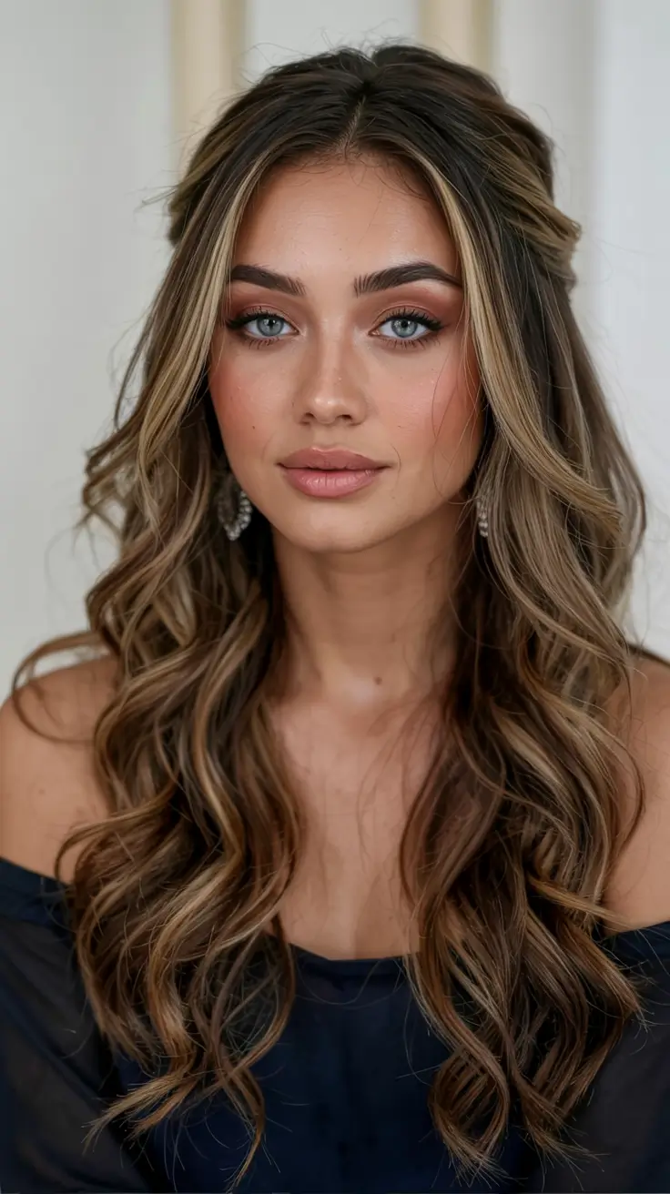 hairstyle for long hair 2026 Romantic Soft Curls With Side Tuck