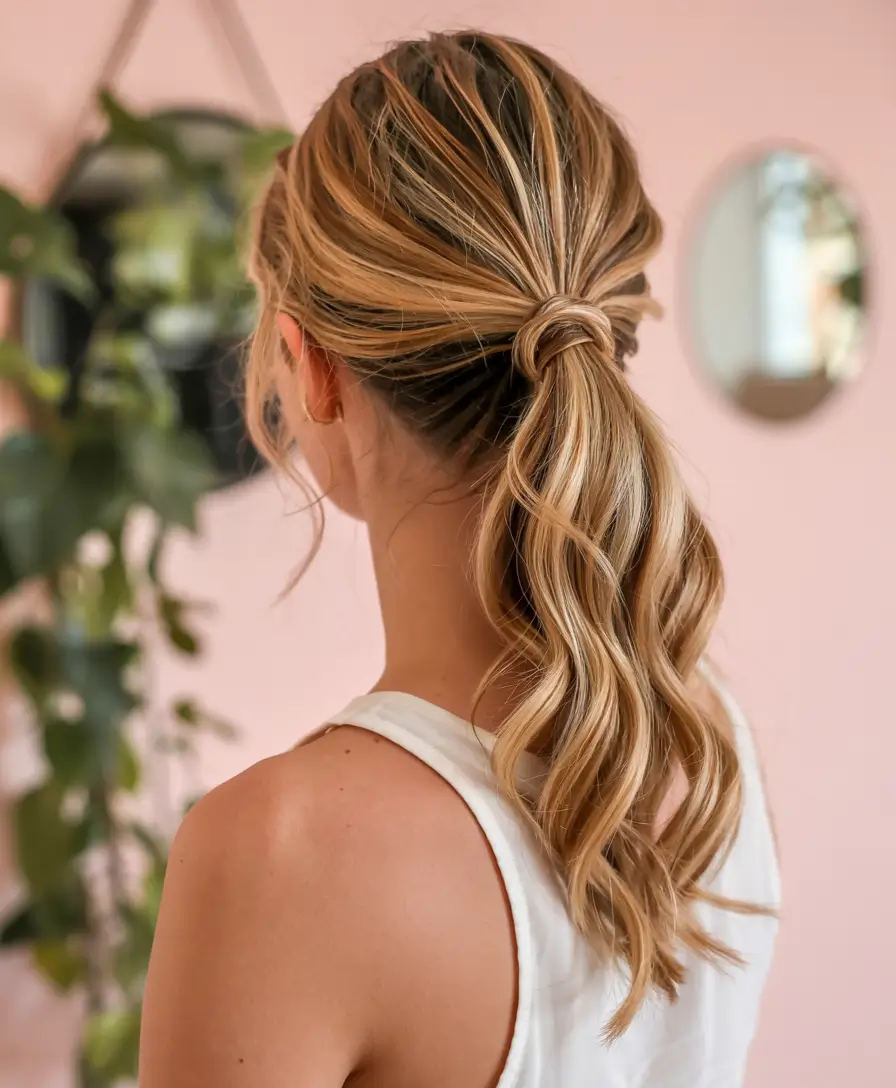 hairstyle for long hair 2026 Classic Mid-Pony With Wrapped Base