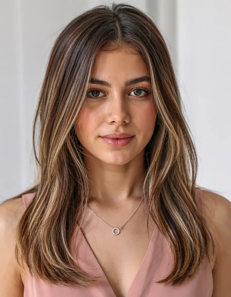 hairstyle for medium length hair 2026+Face-Framing Highlight Layers