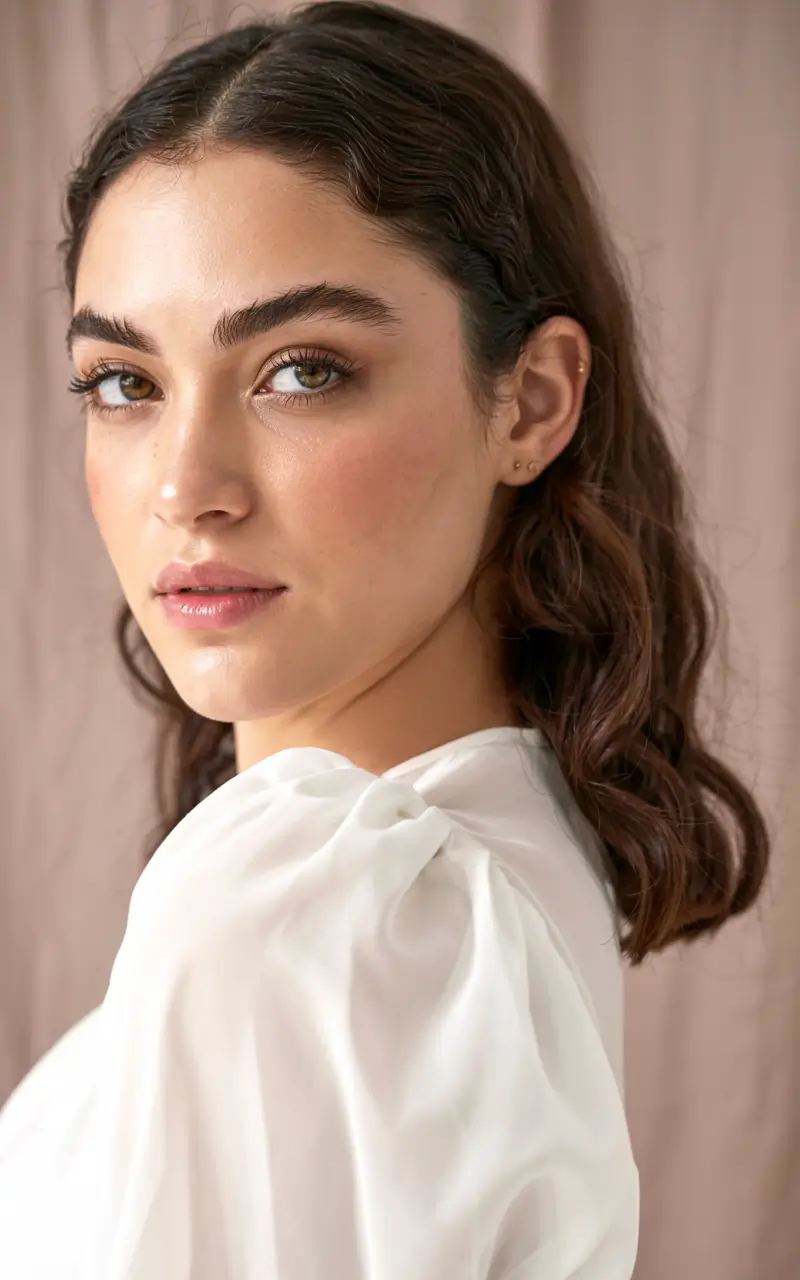 hairstyle for medium length hair 2026+Minimalist Wave with a Center Part