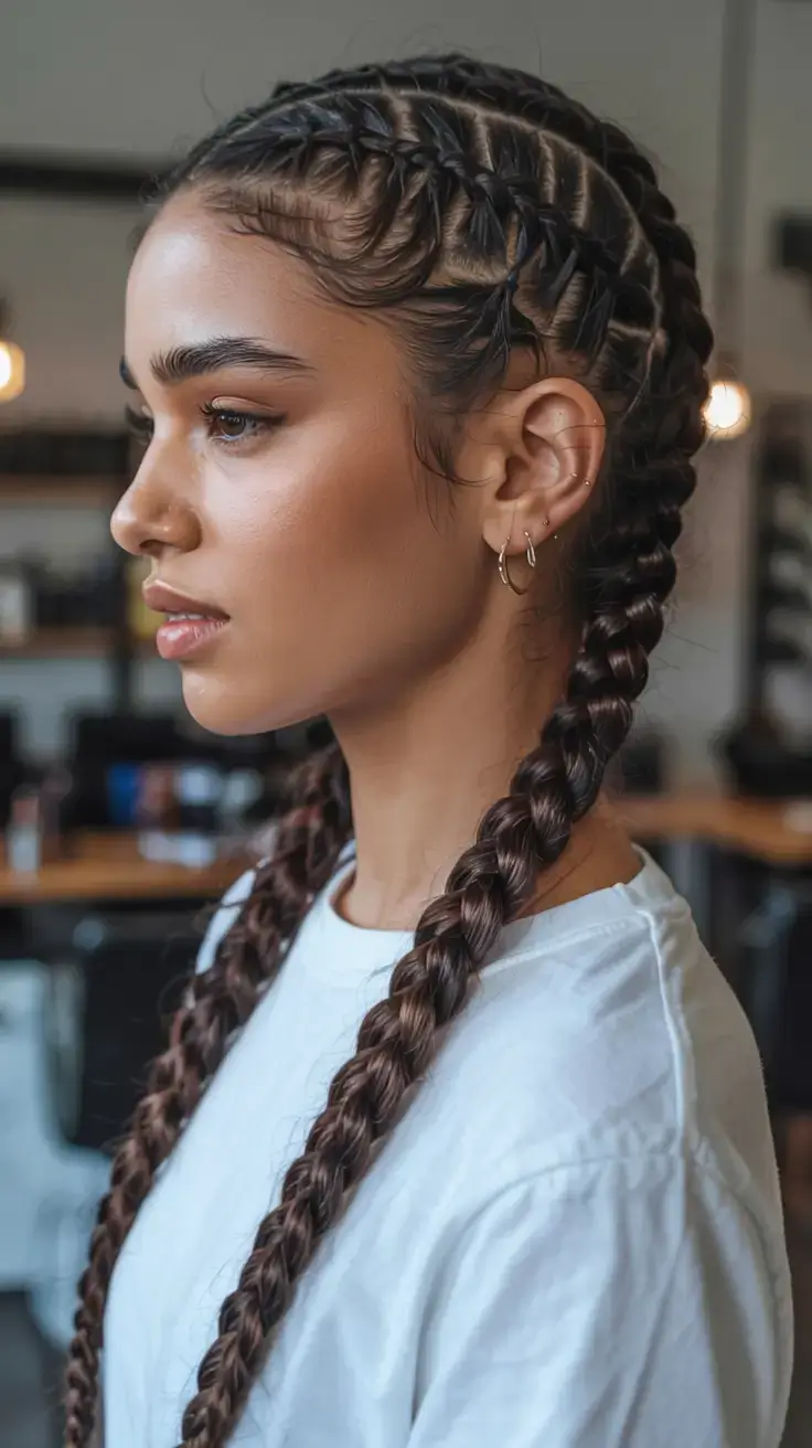hairstyles ideas 2026+Detailed Cornrow Braids with Defined Edges