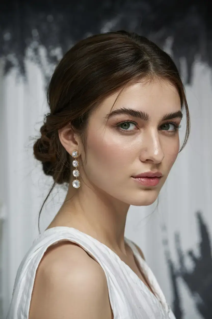 hairstyles ideas 2026+Soft and Romantic Evening Chignon