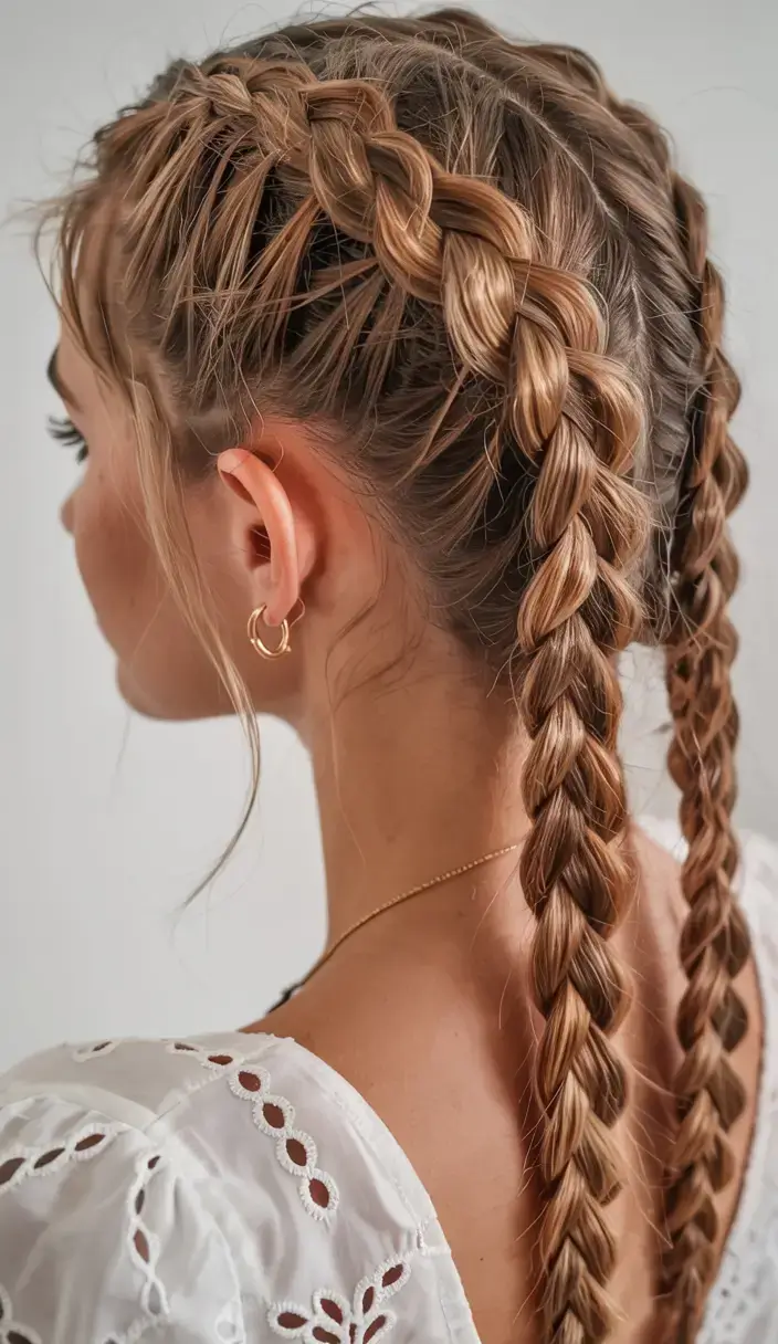 hairstyles ideas 2026+Playful Twin Braids for Everyday Energy