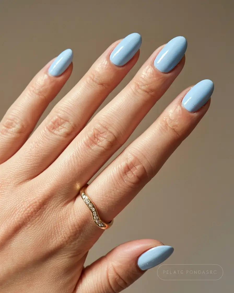 light blue nails 2026 Minimal Chic in Baby Blue