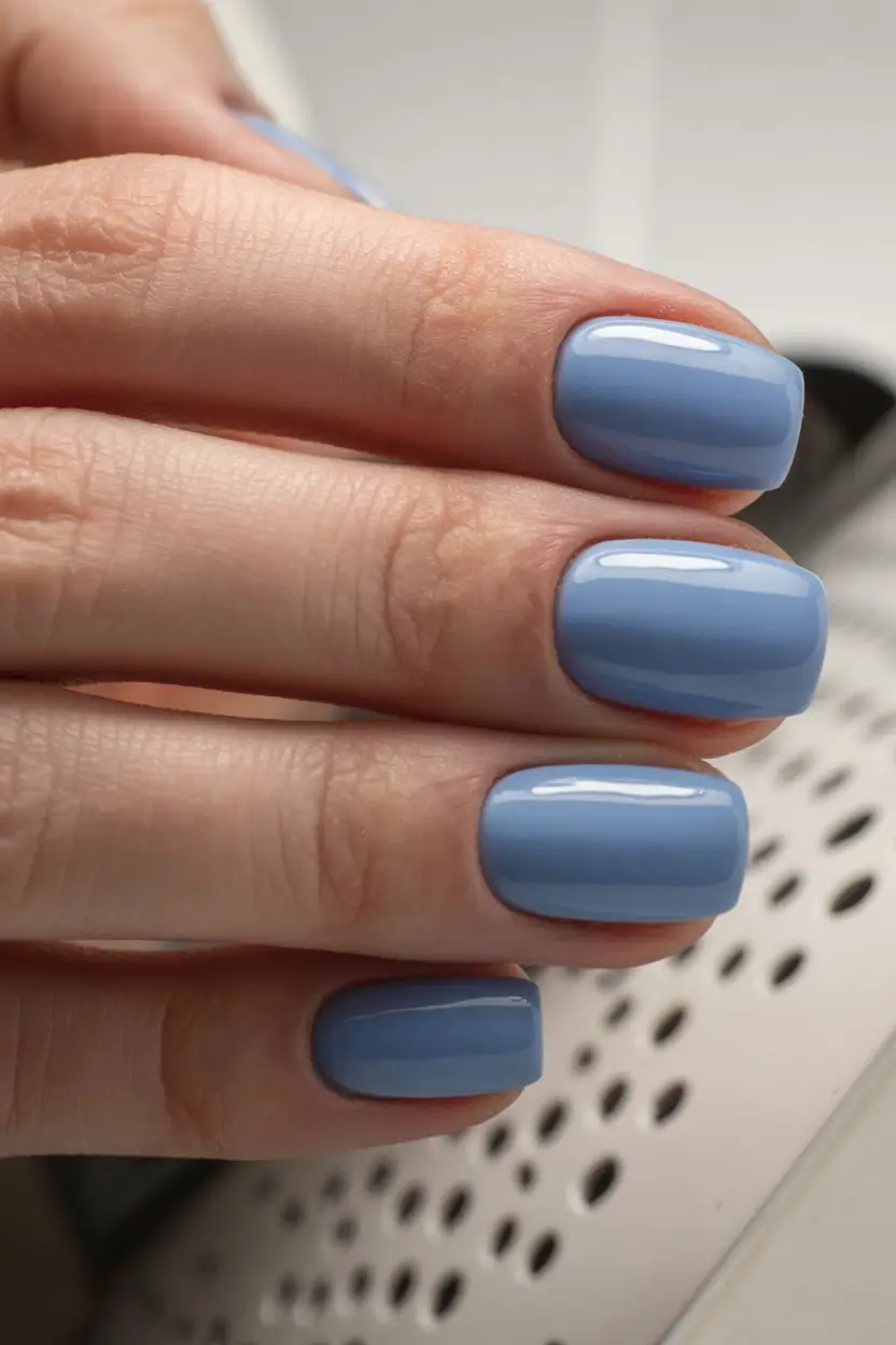 light blue nails 2026 Cornflower Cream Classic