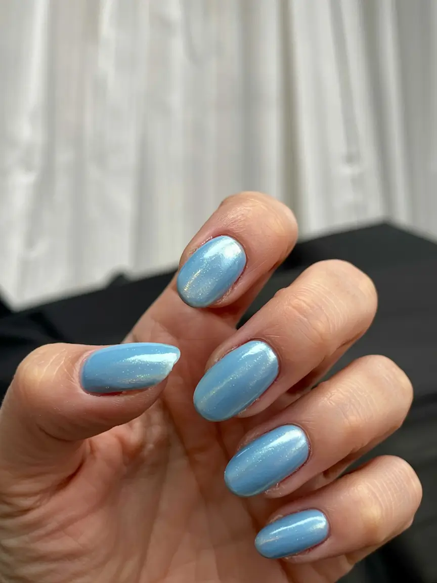 light blue nails 2026 Opalescent Calm