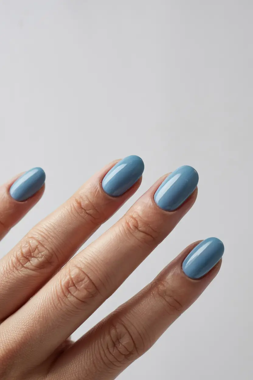 light blue nails 2026 Washed Blue Realness