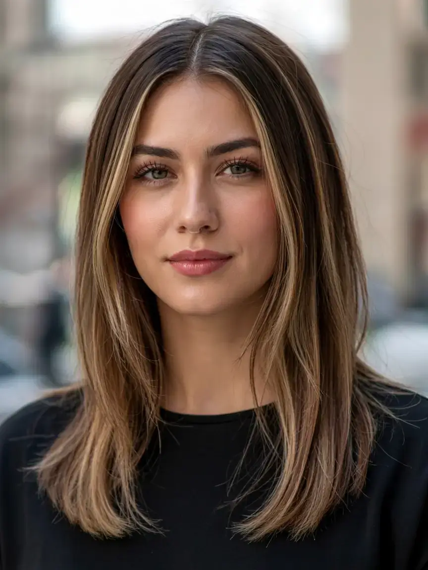 mid length haircut ideas 2026 Dimensional Money Piece and Sharp Mid Cut