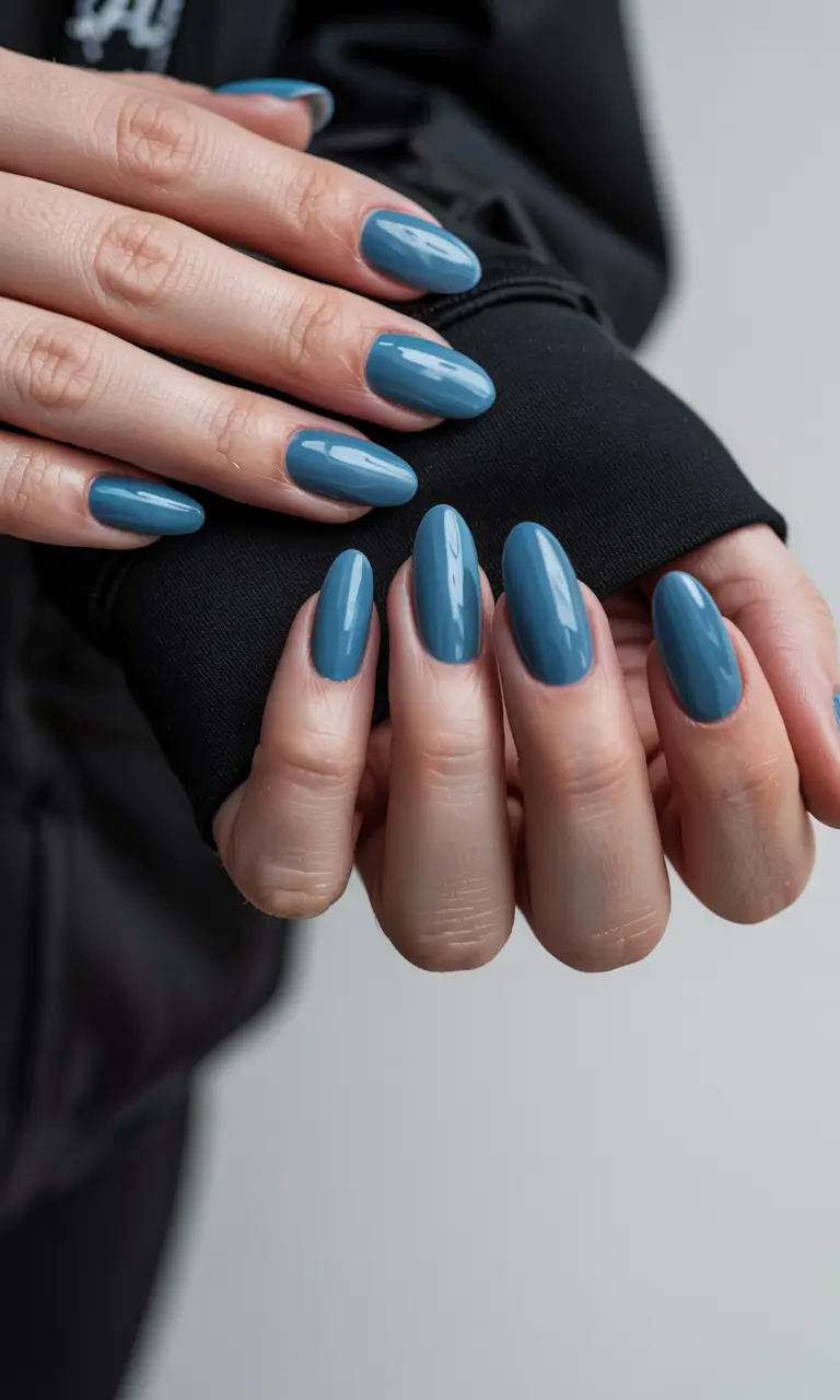 nail colors 2026 Dusty Steel Blue