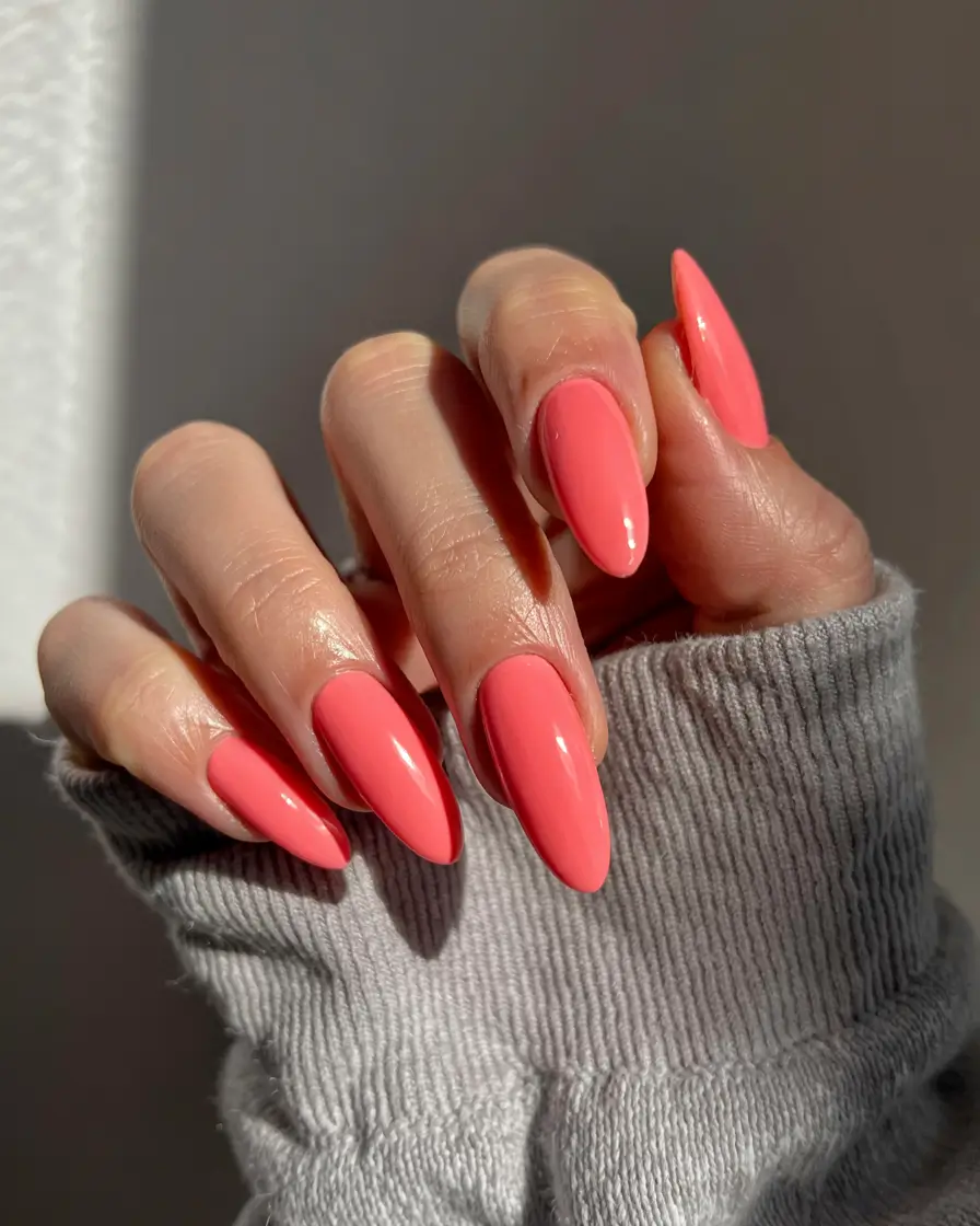 nail colors 2026 Sun-Kissed Coral Cream