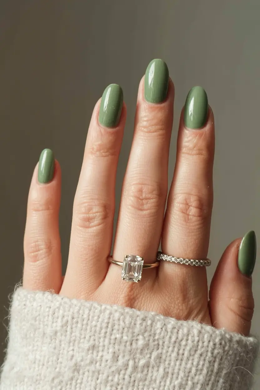 nail colors 2026 Sage Green with Quiet Confidence