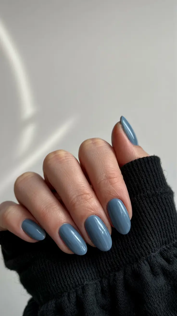 nail colors 2026 Soft Slate Simplicity