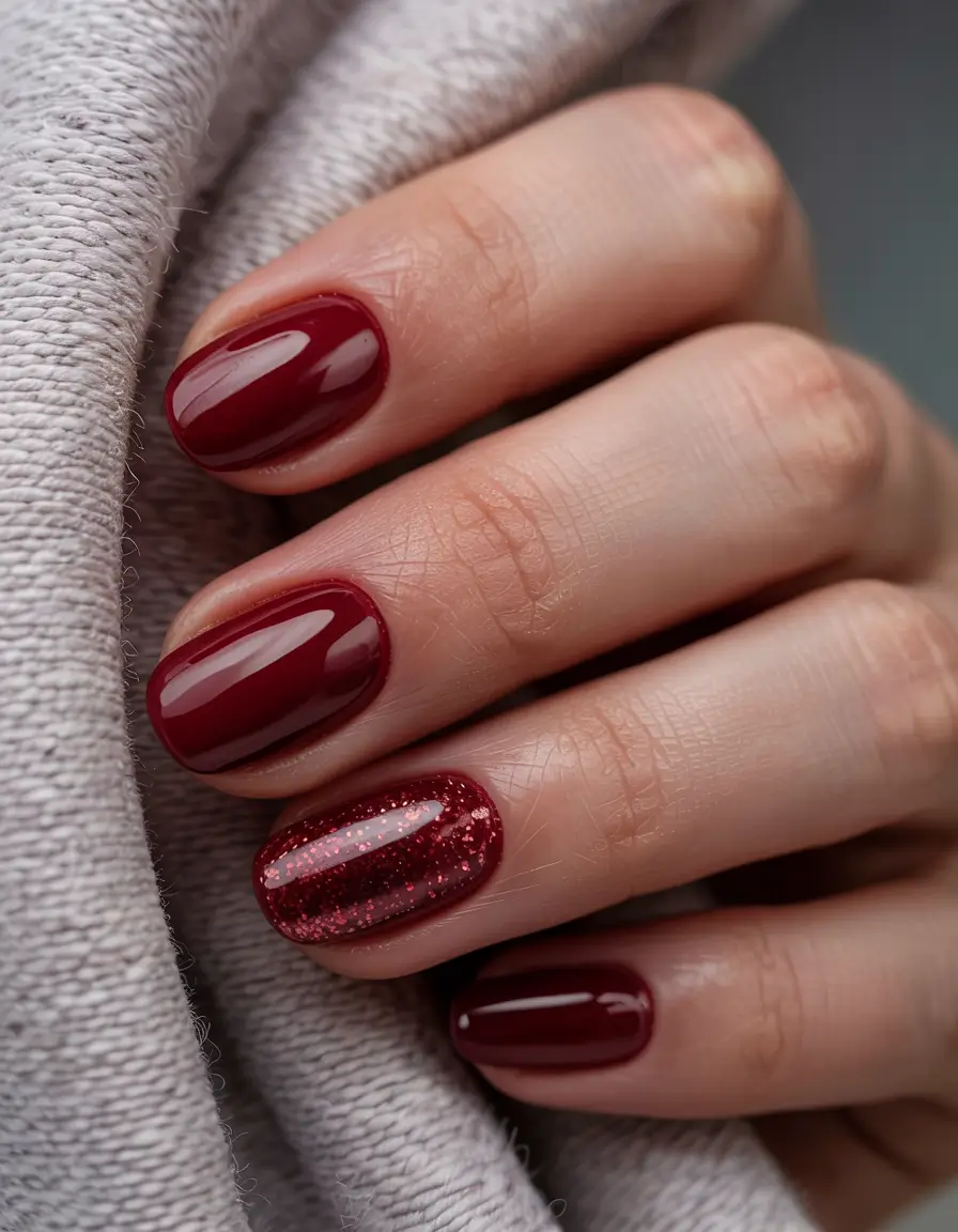 nail colors 2026 Velvet Crimson Accent