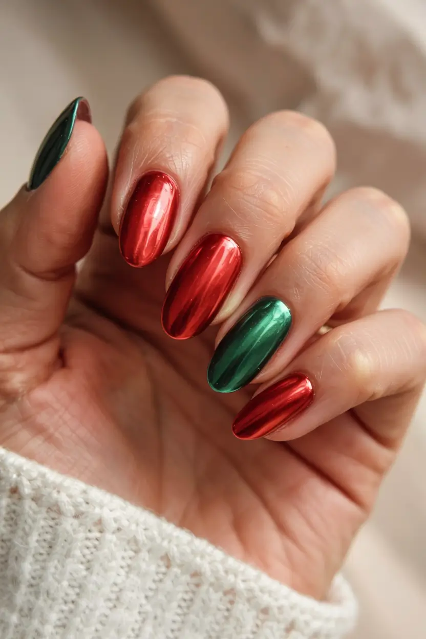 nail colors 2026 Chrome Cranberry Twist