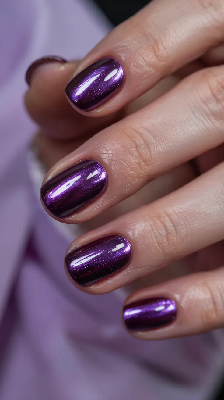 nail colors 2026 Violet Chrome Energy