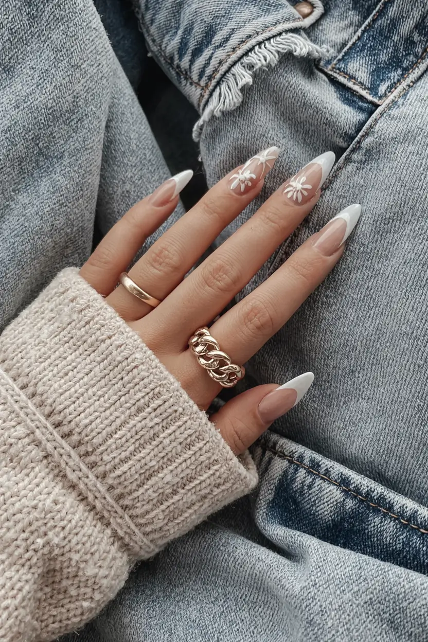 nails inspo 2026 Fresh Daisy French