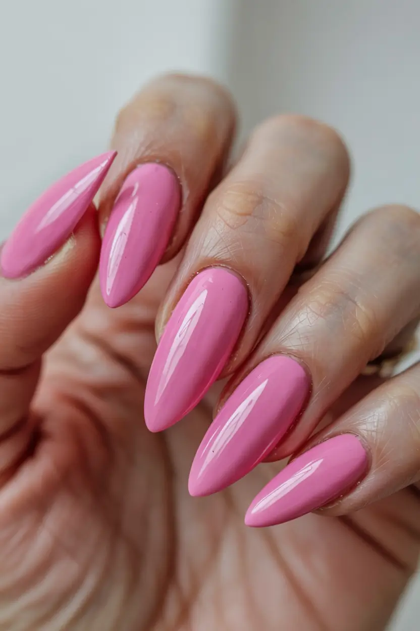 pink nails 2026 Flamingo Pink with Cool Undertones