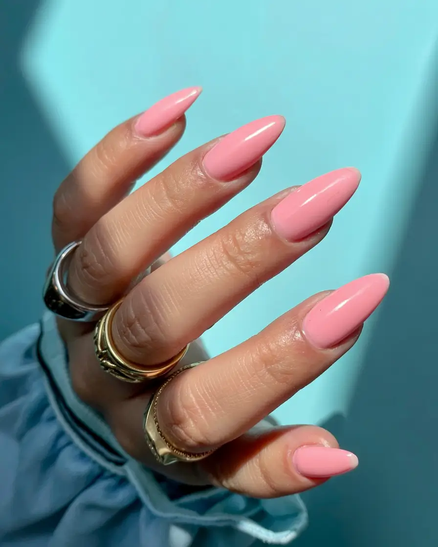 pink nails 2026 Dusty Rose with a Whisper of Coral