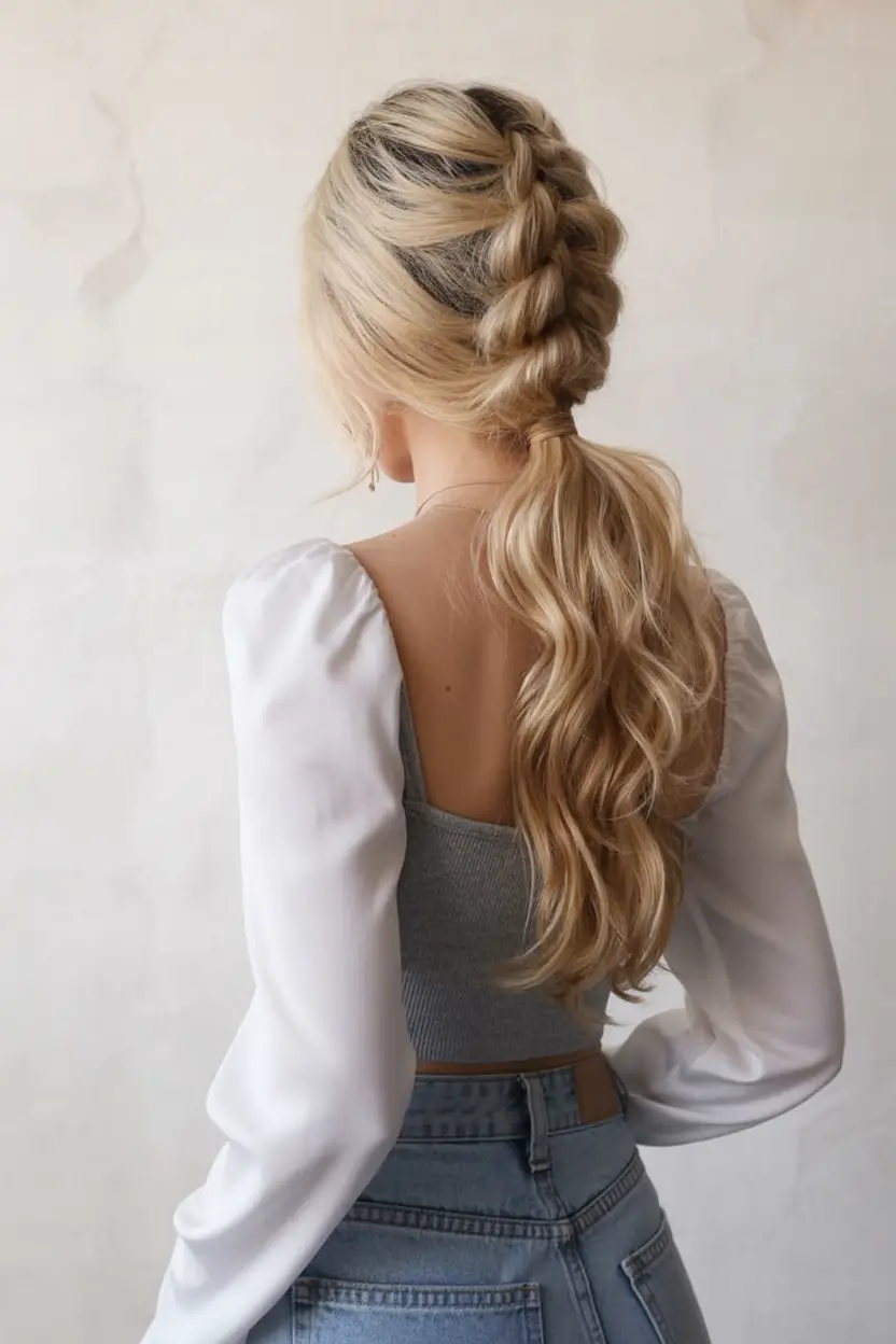 ponytail hairstyles ideas 2026 Loose Bubble Braid with Modern Royalty Energy