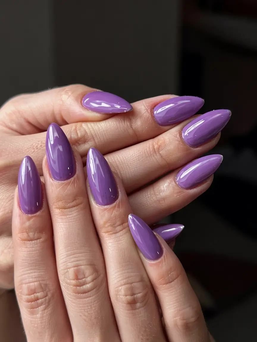 purple nails 2026 Glossy Ultra-Violet Claws