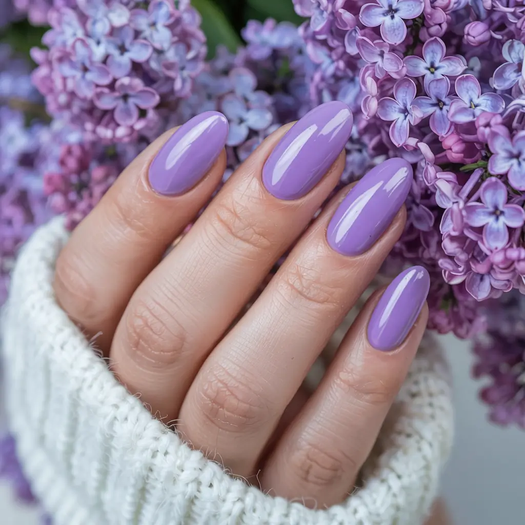 purple nails 2026 Classic Lilac That Matches Spring Itself