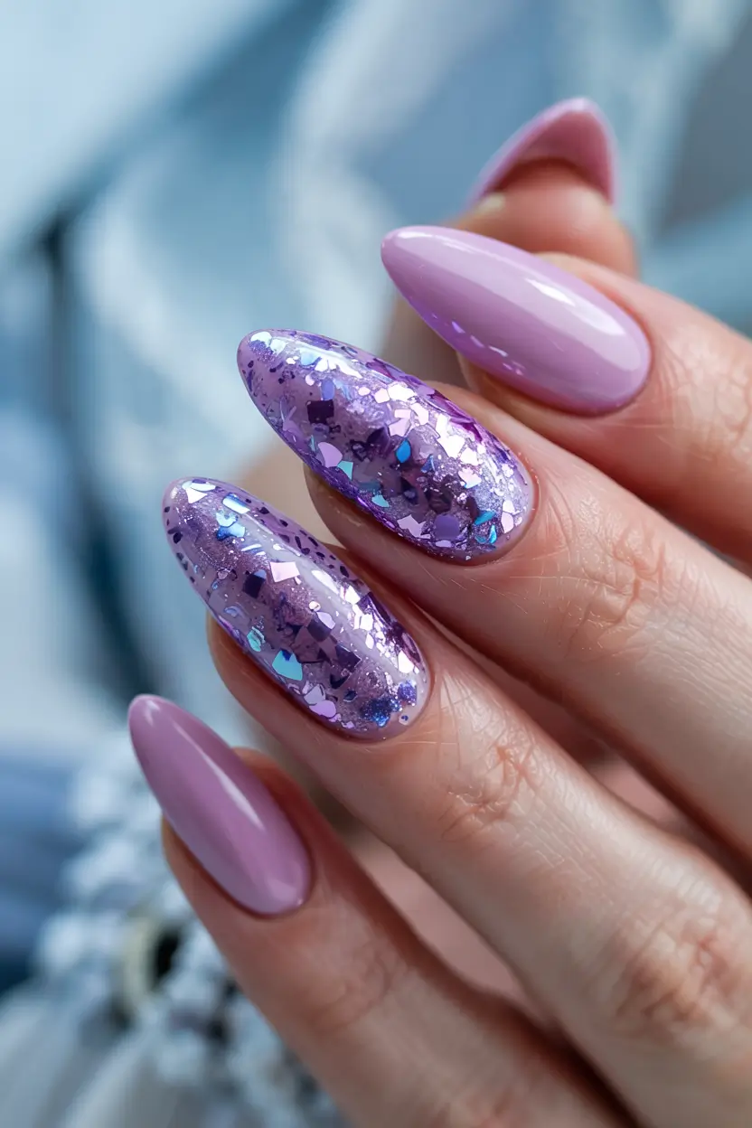 purple nails 2026 Confetti Pop Lilac Sparkle