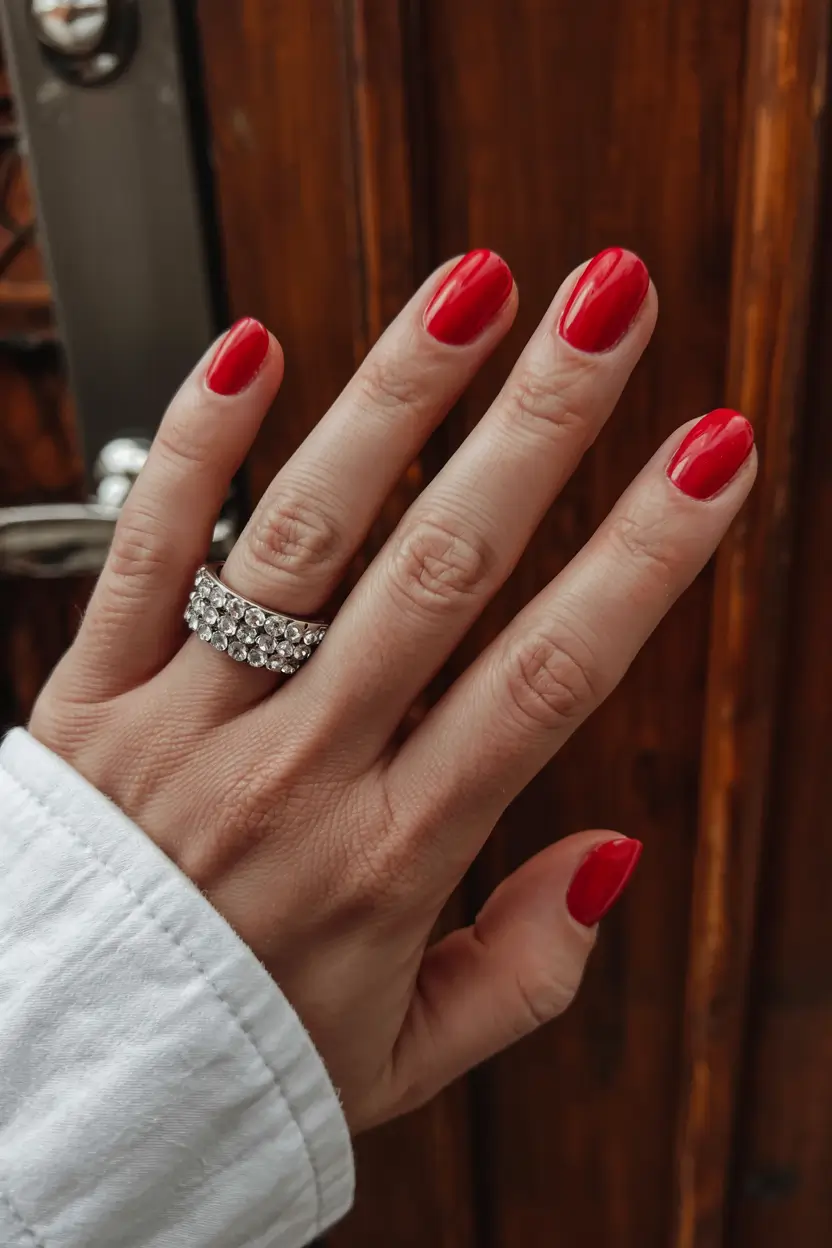 red-nails-2026-Short-Shiny-and-Sharp