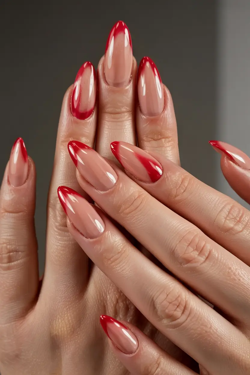 red-nails-2026-V-Cut-Red-French-But-Make-It-Edgy