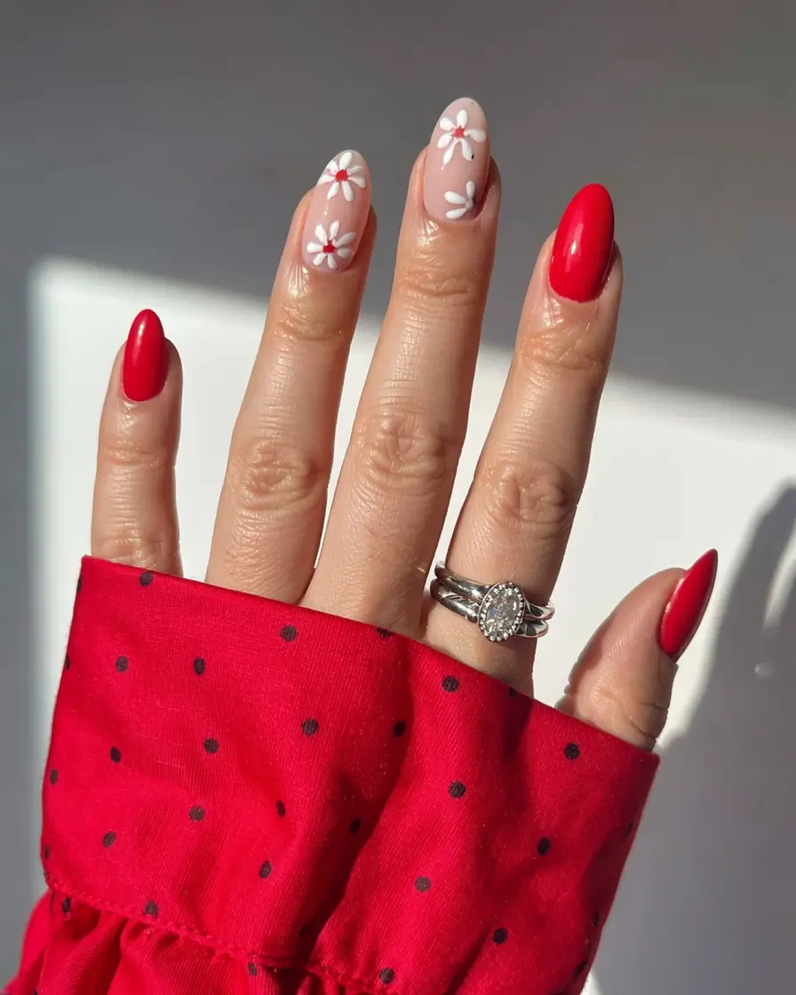 red-nails-2026-Floral-Pop-Meets-Bold-Red