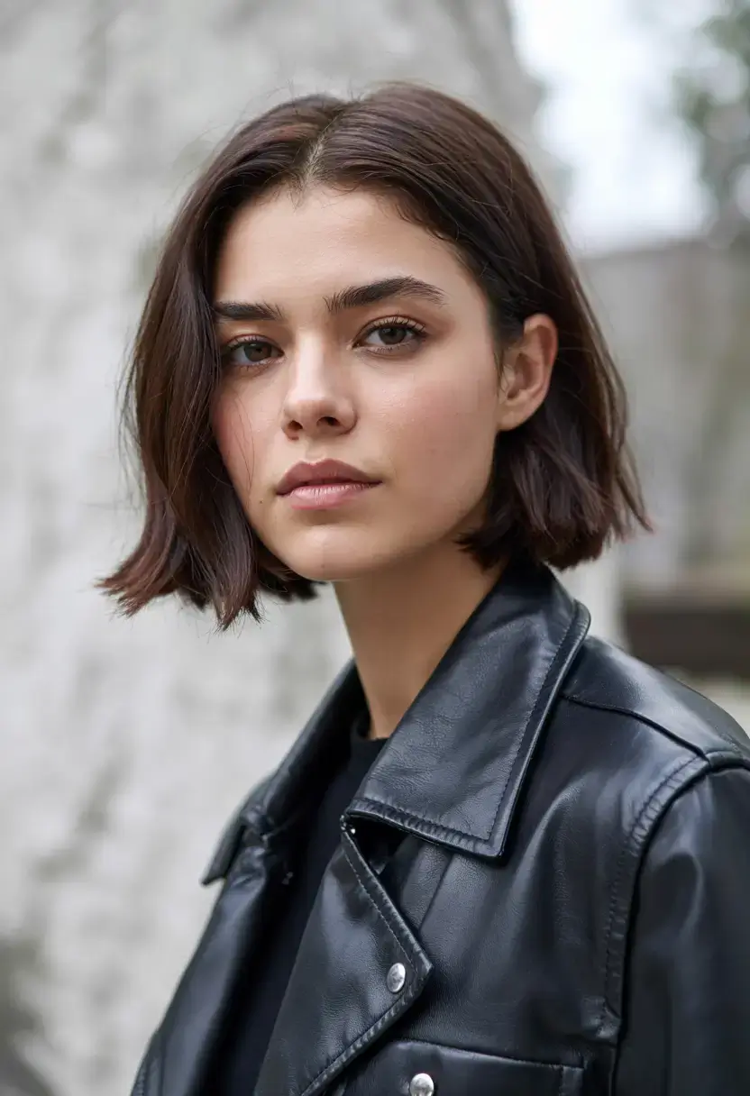Short Haircuts Ideas 2026 Classic Jaw-Length Blunt Bob