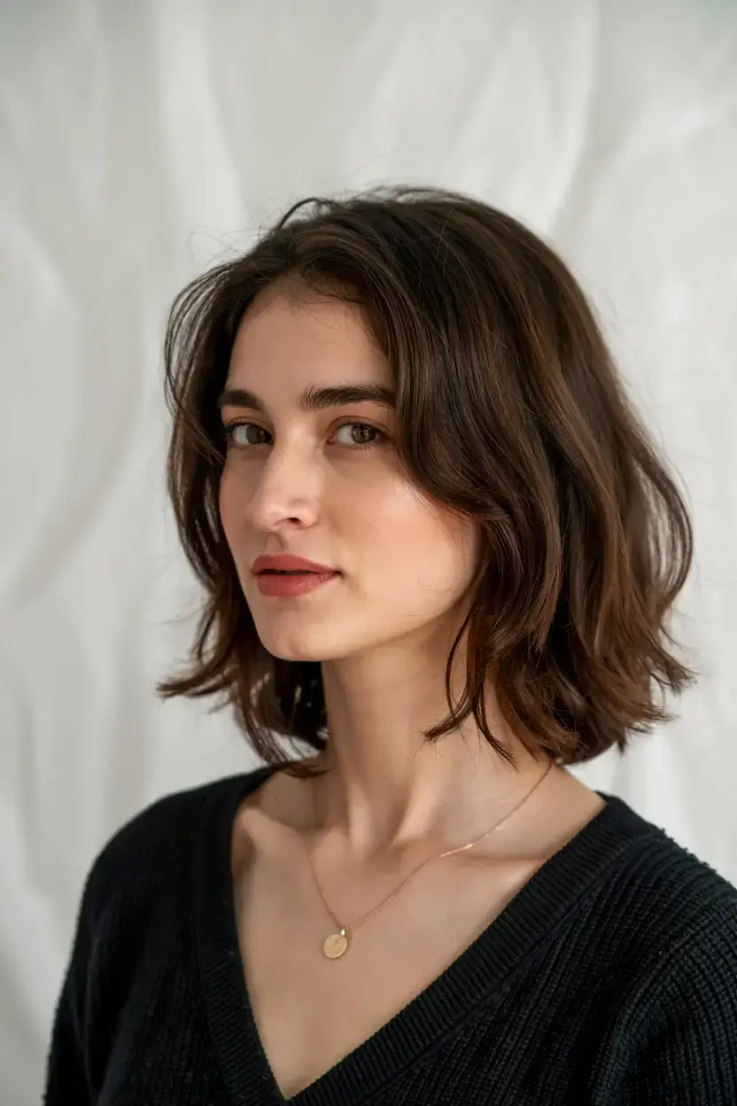 Short Haircuts Ideas 2026 Low-Key Luxe Layers with Soft Flicks