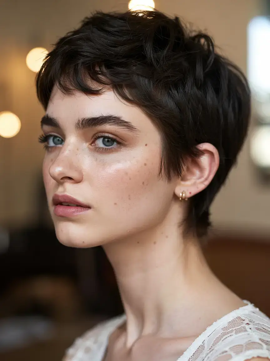 short hairstyles ideas 2026 Ultra-Cropped Pixie with Soft Crown Texture
