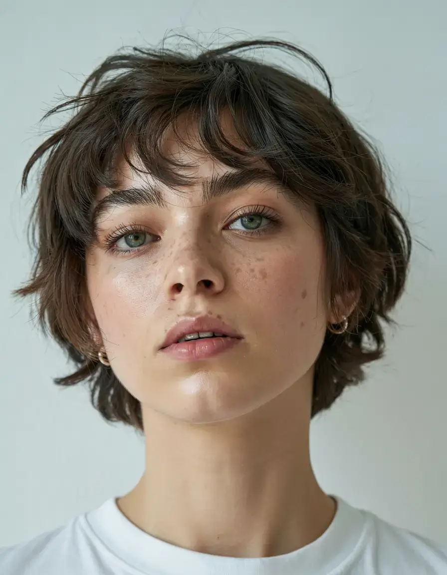 short hairstyles ideas 2026 Messy Shag with Modern Baby Bangs