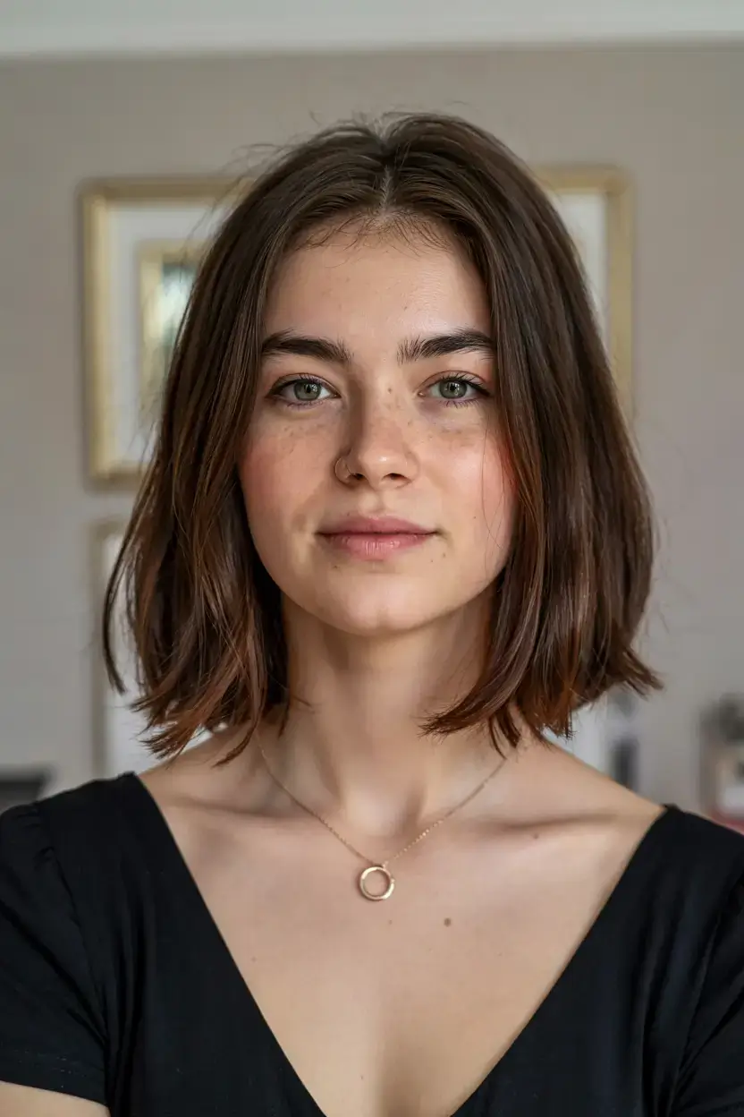 short hairstyles ideas 2026 Casual Chin-Length Bob with Airy Ends
