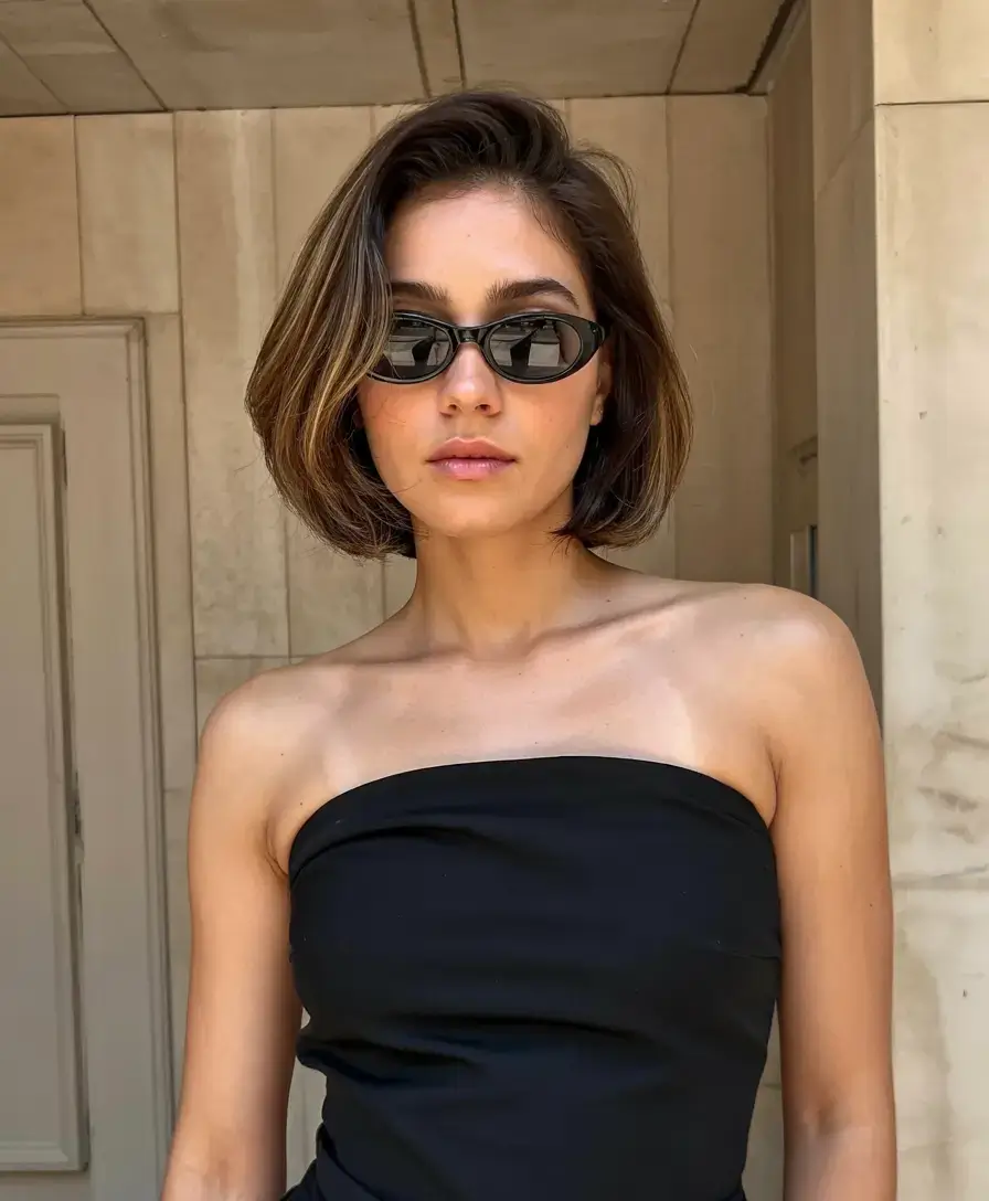 short hairstyles ideas 2026 Blunt Bob with Volume and Sculpted Ends